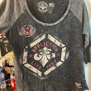 Affliction half sleeve T-shirt